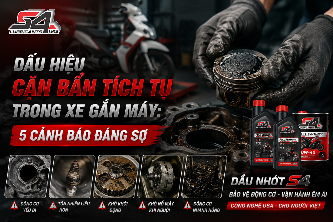 Dấu Hiệu Cặn Bẩn Tích Tụ Trong Xe Gắn Máy: 5 Cảnh Báo Đáng Sợ