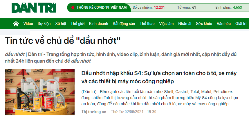 dầu nhớt nhập khẩu