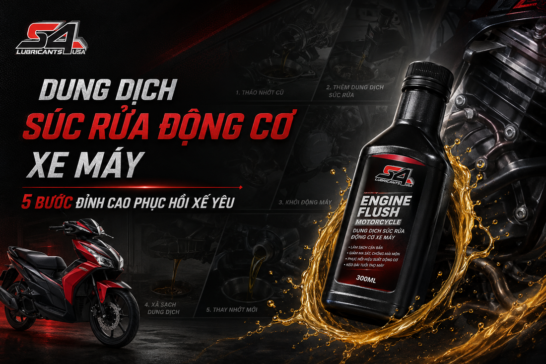 Dung Dịch Súc Rửa Động Cơ Xe Máy: 5 Bước Đỉnh Cao Phục Hồi Xế Yêu