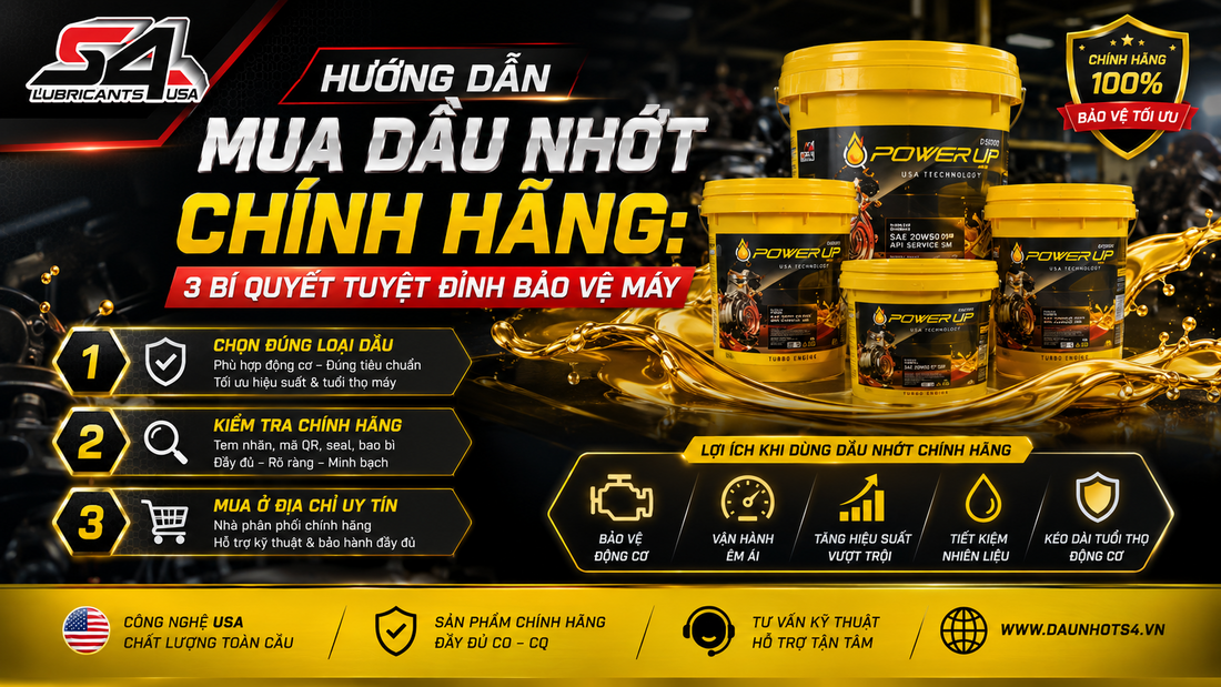 Hướng dẫn mua dầu nhớt chính hãng: 3 bí quyết tuyệt đỉnh bảo vệ máy