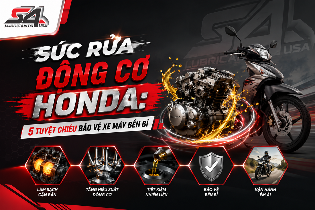 Súc Rửa Động Cơ HONDA: 5 Tuyệt Chiêu Bảo Vệ Xe Máy Bền Bỉ